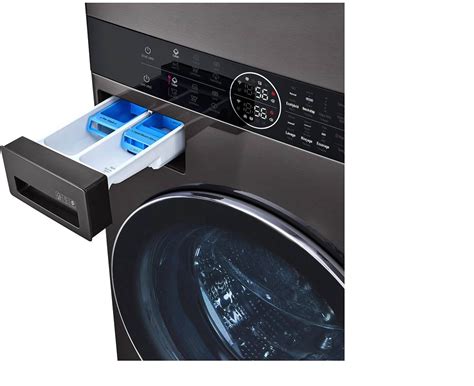 Lave linge séchant hublot LG F761TOWERB Washtower